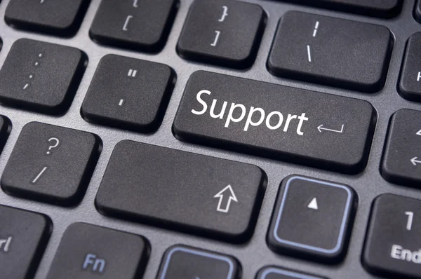 Conceitos de suporte online, mensagem na tecla do teclado — Fotografia de Stock