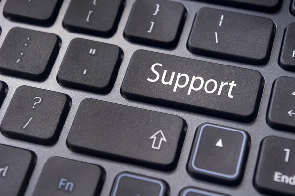Conceptos de soporte en línea, mensaje en la tecla del teclado — Foto de Stock