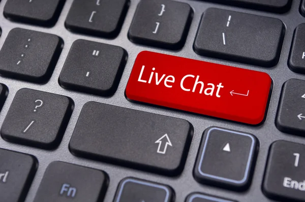 A message for keyboard, for live chat support concepts — Stock Photo, Image