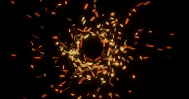 燃烧的火把旋转成一个能量球 — 图库视频影像
