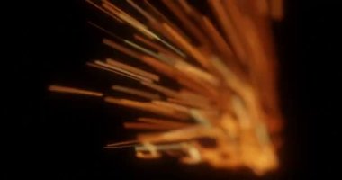 3d render of welding or grinding sparks in black background.