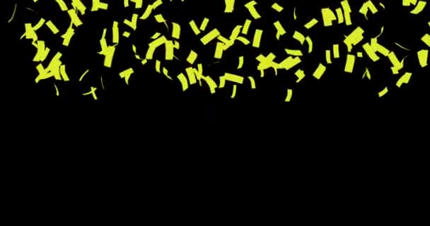 Yellow Confetti Paper Abstract Background — Stock Video