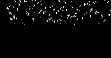 kırmızı konfeti ya da video kaplaması, alfa mat katmanı kutlamaları için kağıt.