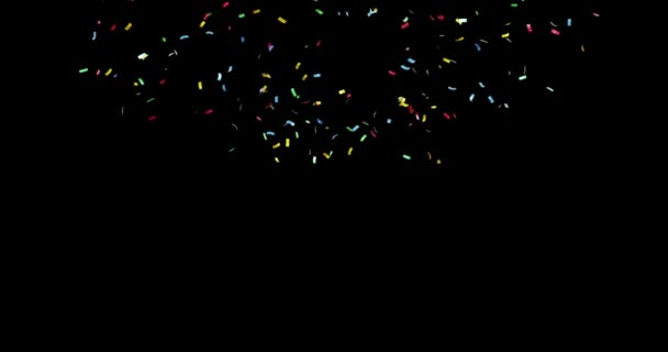 庆祝概念的Confetti背景 黑色背景 — 图库视频影像