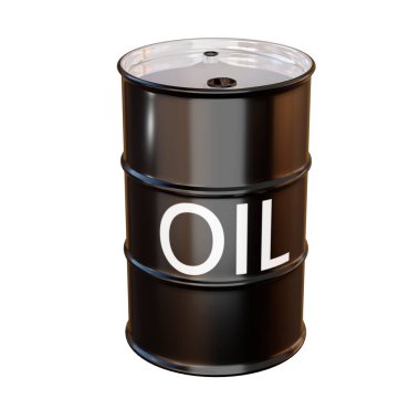 Enerji kavramları için ayrıştırılmış 3 boyutlu petrol varilleri.