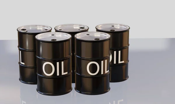 Isolated Render Oil Barrels Energy Concepts — ストック写真