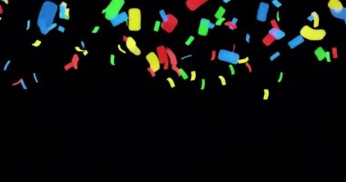confetti background for celebrations concept, with alpha channel for overlay.