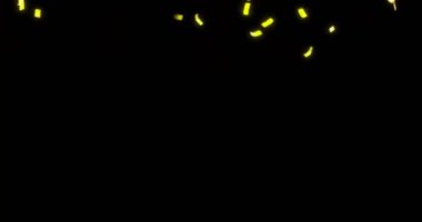 Kutlama konsepti için konfeti arka planı, ikinci yarı video için alfa mat tabakası.