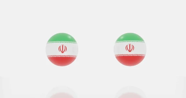 Renderizado Del Globo Irán Bandera Los Países Para Icono Símbolo — Foto de Stock