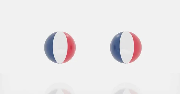 Darstellung Des Globus Frankreich Länderflagge Für Symbol Oder Symbol — Stockfoto