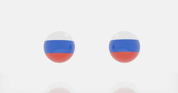 Weergave Van Wereldbol Rusland Landen Vlag Voor Pictogram Symbool — Stockfoto