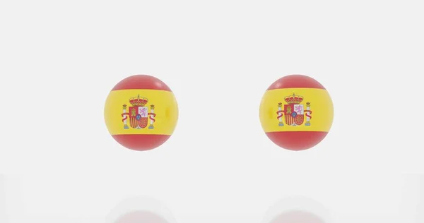 Renderizado Del Globo España Bandera Los Países Para Icono Símbolo — Foto de Stock