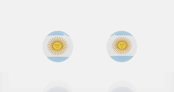 Renderizado Globo Los Países Argentinos Bandera Para Icono Símbolo — Foto de Stock