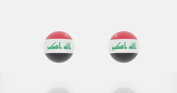 Render Globe Iraq Countries Flag Icon Symbol — Stock Photo, Image