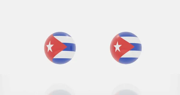 Renderizado Globo Cuba Bandera Para Icono Símbolo — Foto de Stock