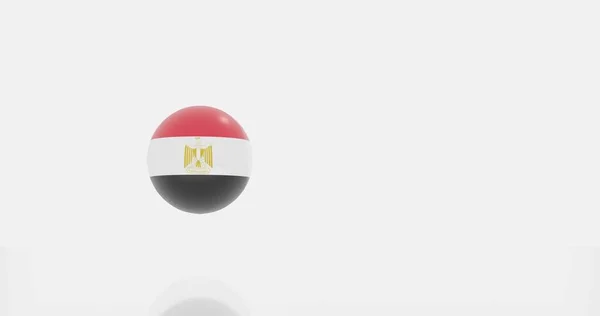 Renderizado Del Globo Egipto Bandera Para Icono Símbolo — Foto de Stock