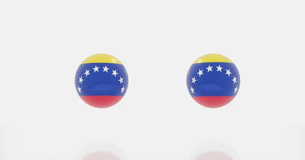 Vykreslení Glóbu Venezuelské Vlajce Pro Ikonu Nebo Symbol — Stock fotografie