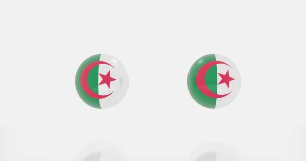 Renderizado Del Globo Argelia Bandera Para Icono Símbolo — Foto de Stock