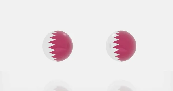 Darstellung Des Globus Qatar Flagge Für Symbol Oder Symbol — Stockfoto