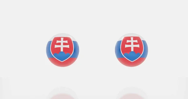 Weergave Van Globe Slowakije Vlag Voor Pictogram Symbool — Stockfoto