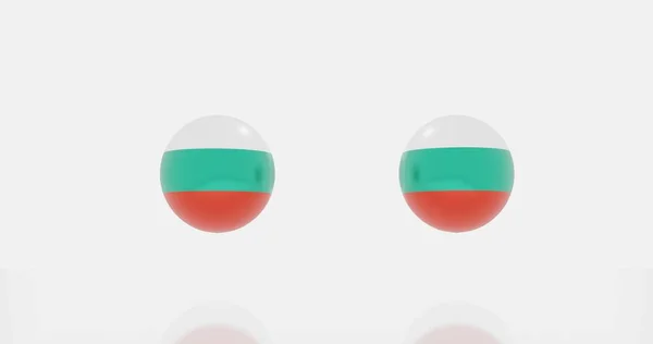 Renderizado Del Globo Bandera Bulgaria Para Icono Símbolo — Foto de Stock