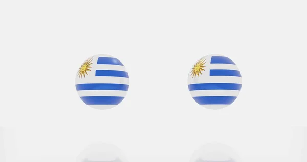 Renderizado Globo Uruguay Bandera Para Icono Símbolo — Foto de Stock