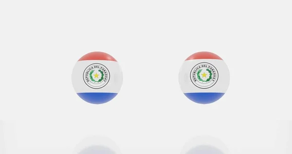 Renderizado Globo Bandera Paraguay Para Icono Símbolo — Foto de Stock