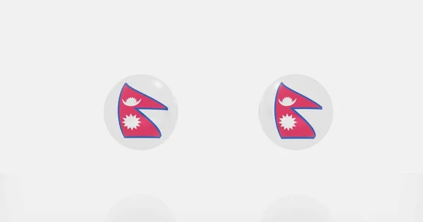 Weergave Van Wereldbol Nepal Vlag Voor Pictogram Symbool — Stockfoto