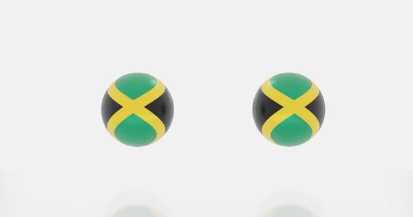 Renderizado Del Globo Jamaica Bandera Para Icono Símbolo — Foto de Stock