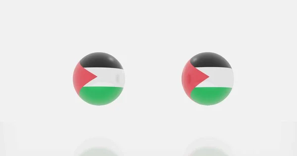 Renderizado Del Globo Palestina Bandera Para Icono Símbolo —  Fotos de Stock