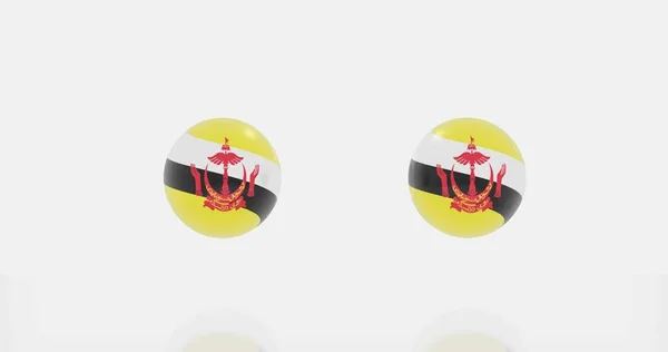 Darstellung Des Globus Brunei Flagge Für Symbol Oder Symbol — Stockfoto