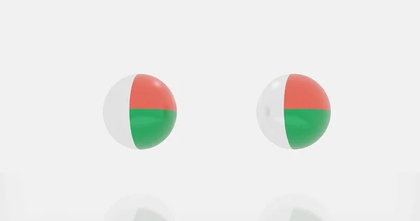 Darstellung Der Weltkugel Madagaskar Flagge Für Symbol Oder Symbol — Stockfoto