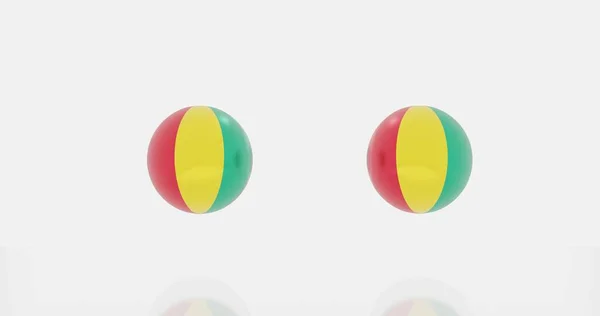 Darstellung Des Globus Guinea Flagge Für Symbol Oder Symbol — Stockfoto