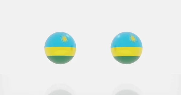 Darstellung Der Weltkugel Ruanda Flagge Für Symbol Oder Symbol — Stockfoto