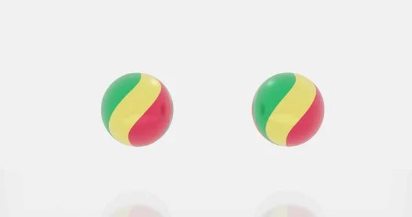 Darstellung Des Globus Der Republik Kongo Flagge Für Symbol Oder — Stockfoto