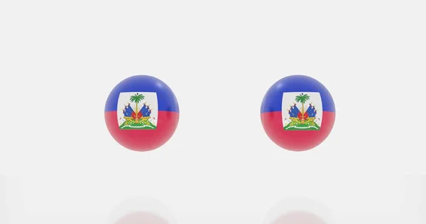 Renderização Globo Bandeira Haiti Para Ícone Símbolo — Fotografia de Stock