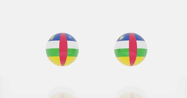 Darstellung Des Globus Der Flagge Der Zentralafrikanischen Republik Für Symbol — Stockfoto