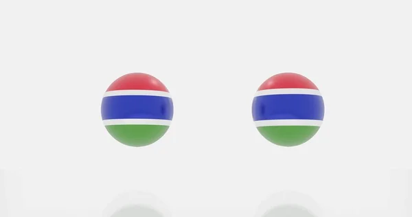 Weergave Van Wereldbol Gambia Vlag Voor Pictogram Symbool — Stockfoto