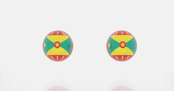 Weergave Van Wereldbol Grenada Vlag Voor Pictogram Symbool — Stockfoto