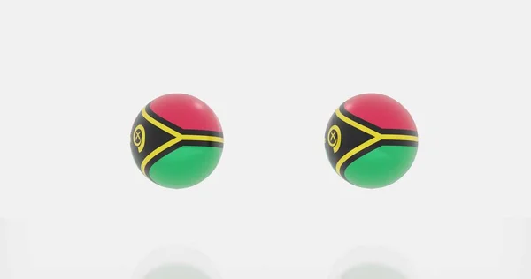 Darstellung Des Globus Vanuatu Flagge Für Symbol Oder Symbol — Stockfoto
