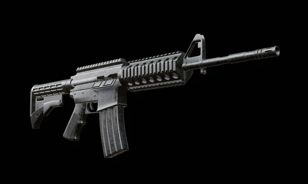 Render Isolated Assault Rifle Carbine — Stock Photo, Image