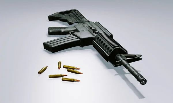 Візуалізація Ізольованої Штурмової Гвинтівки Управління Гарматою — стокове фото