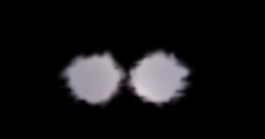 Hızlı buhar veya dumanın 3D görüntüsü bir bulut şekli oluşturur.