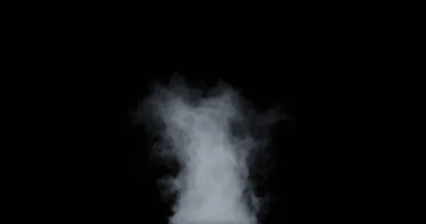 Render Quick Steam Smoke Texture Isolated Black — ストック写真