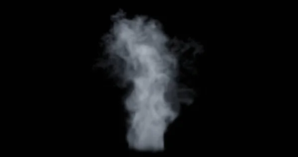 Renderizado Vapor Rápido Textura Humo Aislado Negro — Foto de Stock