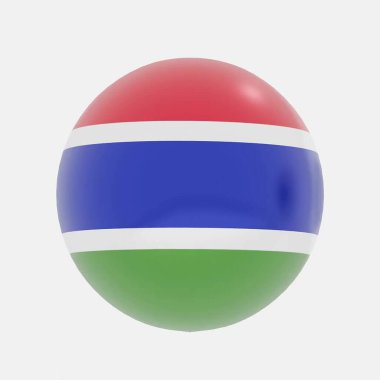 Simge ya da sembol için Gambiya bayrağındaki 3D görüntüleme.