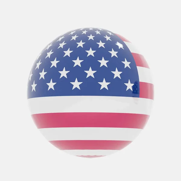 Rendu Globe Dans Les Pays Américains Drapeau Pour Icône Symbole — Photo