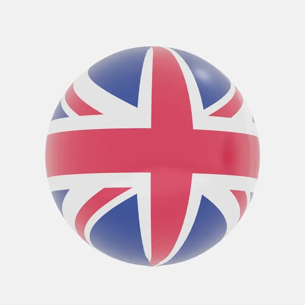 Renderizado Del Globo Los Países Del Reino Unido Bandera Icono — Foto de Stock
