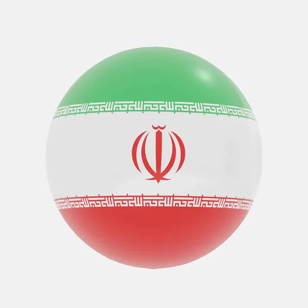 Renderizado Del Globo Irán Bandera Los Países Para Icono Símbolo —  Fotos de Stock