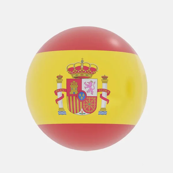 Rendu Globe Espagne Pays Drapeau Pour Icône Symbole — Photo